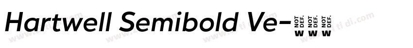 Hartwell Semibold Ve字体转换
